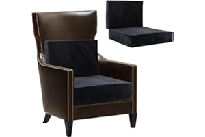 MINUPWELL Extra Large Recliner Set Cushions for Elderly, 100% Memory Foam, 20x20x(4.5in+3in)Height Couch Cushion Support, Back Support Lumbar Support Chair Cushions, Non-Slip, Thicker and Supportive, Durable