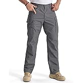 IGOLUMON Work Pants for Men Cargo Tactical Pants with 9 Pockets, Ripstop Lightweight Stretch Outdoor Hiking Pants