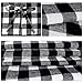 yuboo Buffalo Christmas Tree Skirt, 48 Inches White and Black Checked Ornaments for Farmhouse Buffalo Plaid Christmas Decor