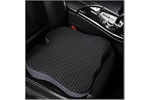TSUGAMI Car Seat Cushion, Auto Gel Infused Memory Foam Cushion for Driver Comfortable Driving Hip Pressure Relief Office Chai