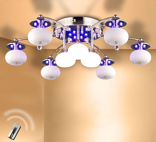 Xl Led Ceiling Lamp Remote Controlled Color Changing Light Fitting