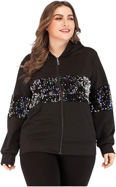 womens sequin hoodies