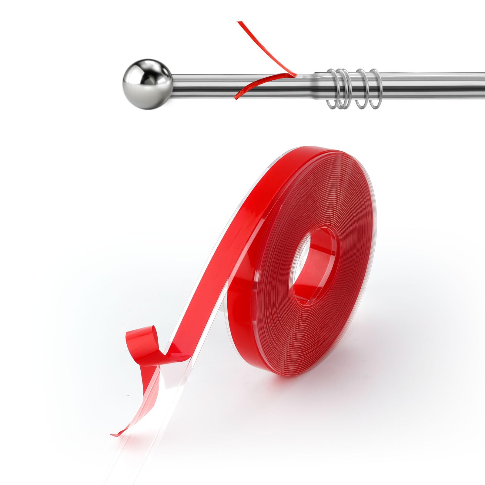 26ft Curtain Glide Tape Clear, Smooth and Silent Drapery Ring Glide Tape for Sliding Drapery