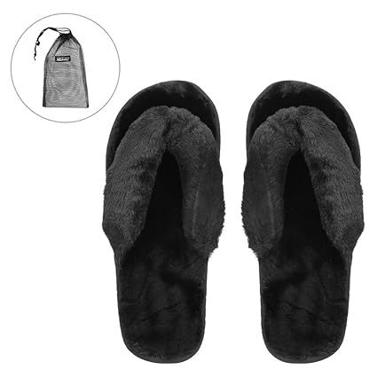 Qchomee Women S Fashion Plush Flip Flops Cozy Memory Foam Spa Plush Bedroom Slippers Indoor Slide Shoes Thong Slippers Home Fluffy Comfort Warm