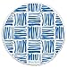 Bonita Beach Collection Round 'Roundie' Beach Towel Thick Terry Cotton with Fringe Tassels - Various Designs & Colors (The Hamptons Cabana (Blue Stripe))