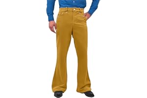 Men's Corduroy Vintage Bell Bottom 60s 70s Disco Pants Stretch Flared Pants Club Party Outfits Mens Bell Bottom Jeans