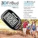3DFitBud Simple Step Counter Walking 3D Pedometer with Lanyard, A420S (Black)