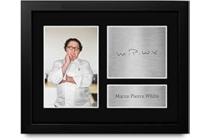 HWC Trading Marco Pierre White Gifts Printed Signed Autograph Picture for Master Chef and Culinary Fans - US Letter Framed