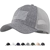 American Flag Trucker Cap, Regular & XL-3XL, Big Head Snapback Patriotic Baseball Hat (Up to Size 8)