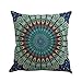 VIGVOG Set of 4 Retro Floral Mandala Compass Medallion Bohemian Pillow Covers, Double-Sides Boho Decor Hippie Throw Pillows Decorative for Sofa Couch Pillow Case 18 X 18 Inch (Boho 03)
