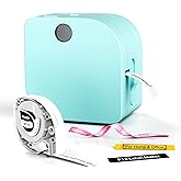 Phomemo Label Maker Machine with Tape, P12 Bluetooth Small Label Maker with Multiple Templates Thermal Transfer Ribbon Printer Machine for Home, School, Gift Wrapping, Office, Green