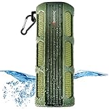 Waterproof Bluetooth Speaker, Alpatronix AX410 3000mAh Portable 12W Stereo Shockproof Wireless Speaker with Built-in Mic & Passive Subwoofer for iPod, Smartphones, Tablets, Laptops & PC - Green