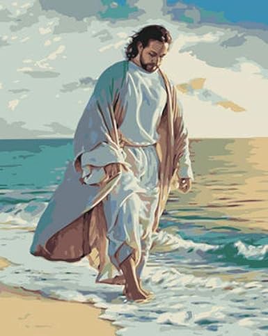 Amazon 油絵 数字キット 手塗り によるdiyデジタル絵画 子供初心者塗り Diy絵 デジタル 絵画 趣味 ズ ホームインテリアギフ 海辺の男 40x50 Cm フレームレス 絵具 通販