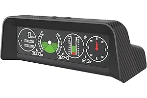 AUTOOL Car Inclinometer Level Tilt Gauge, Car HUD GPS Speedometer MPH Car Electronic Compass Clinometer Indicator, Digital Inclinometer Car Angle Slope Meter for Off-Road Vehicles