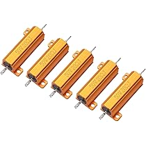 XYWHPGV 25W 22 Ohm Aluminium Widerstand - 5 Stück Grüne Lastwiderstände