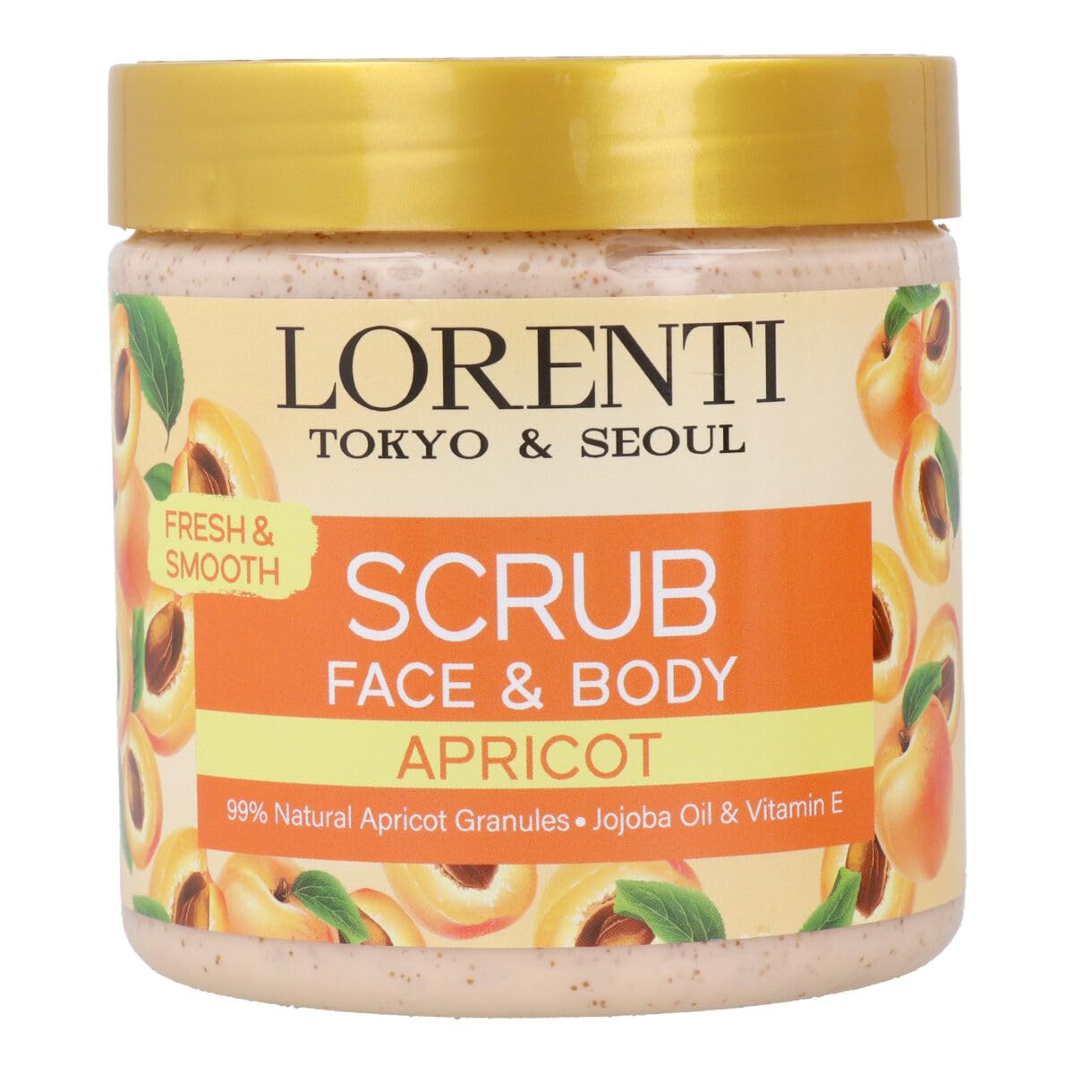 Lorenti Apricot Scrub 500 ML Face & Body | Firming & Radiant Supports Collagen Production Anti Aging and Wrinkle