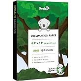 Koala Sublimation Paper 150 sheets 8.5x11 inches for Heat Transfer DIY Gift Compatible with Inkjet Sublimation Printer 105gsm