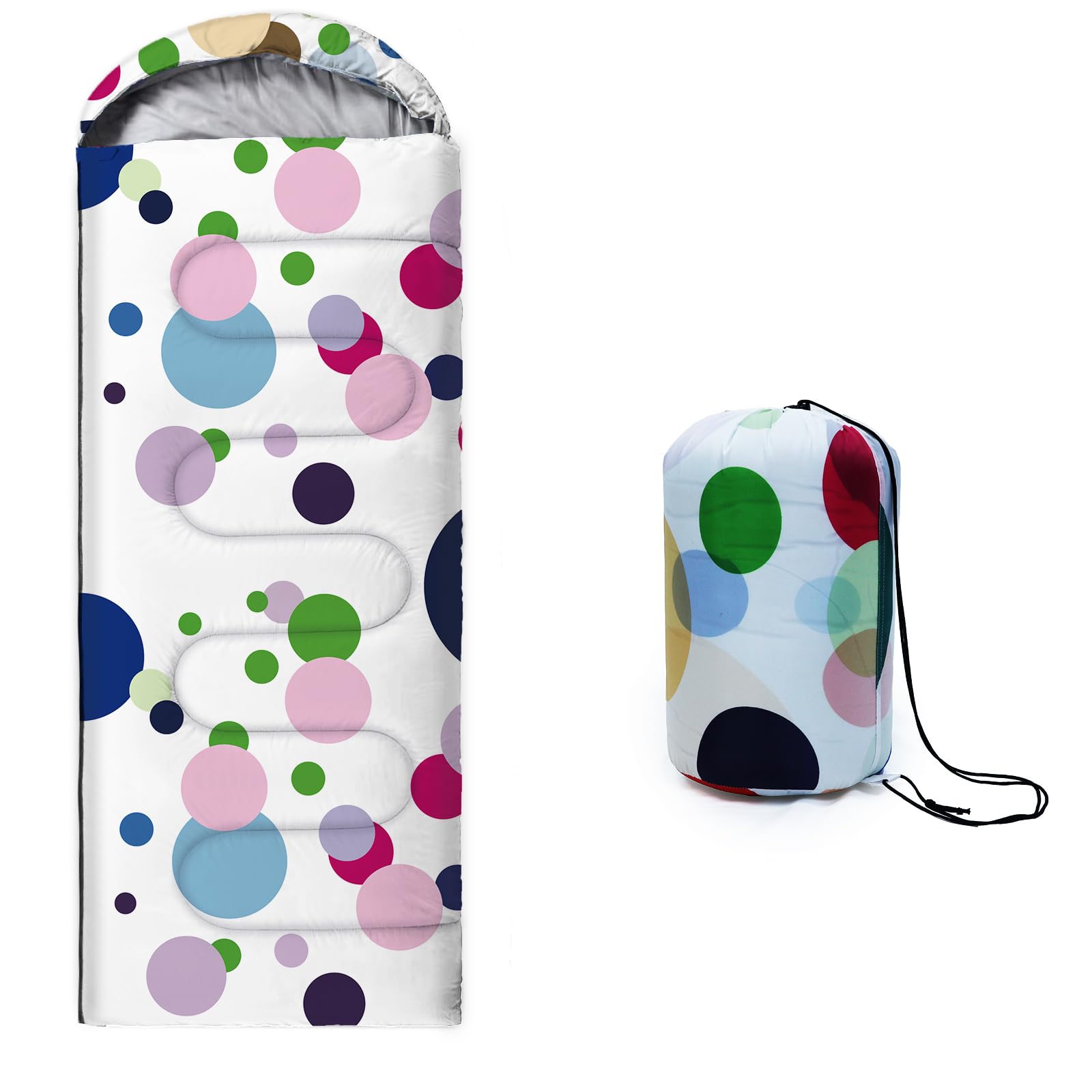 Camping Sleeping Bag - 3 Season Warm & Cool Weather - Summer Spring Fall Lightweight Waterproof for Adults Kids - Camping Gear Equipment, Traveling, and Outdoors