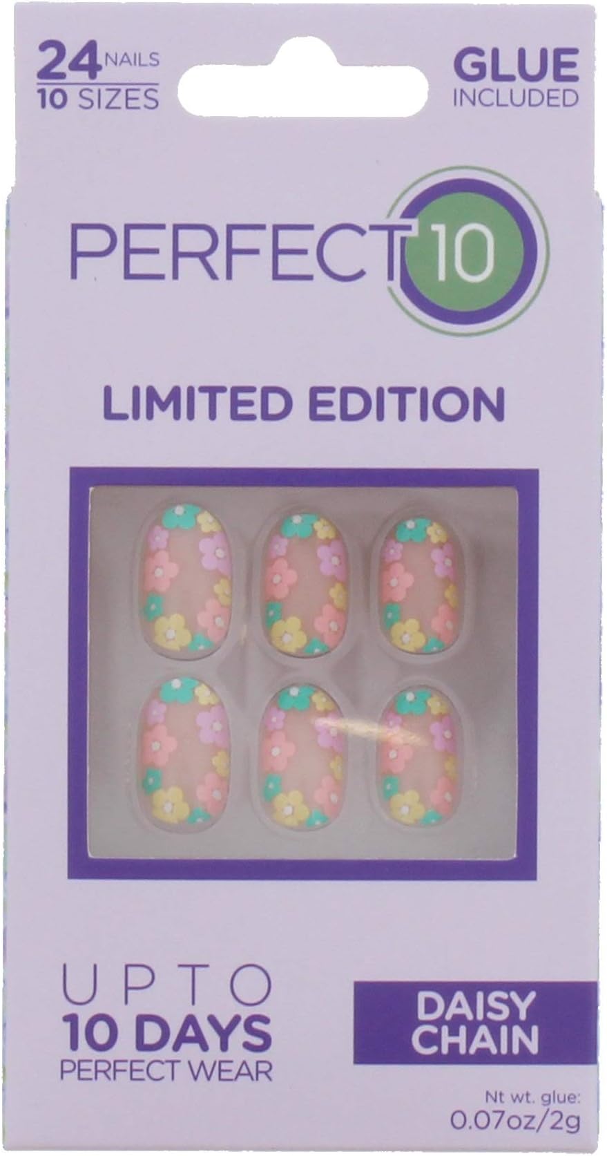 PERFECT 10 Daisy Chain Nails 24Pk