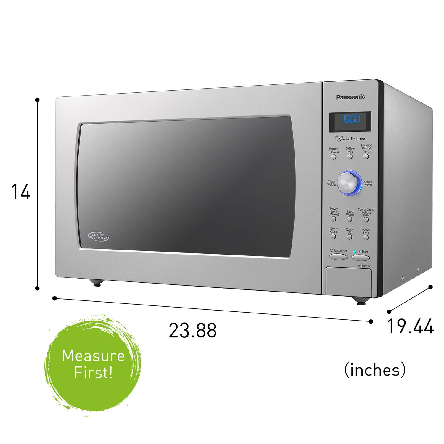 Panasonic Microwave Oven NNSD975S Stainless Steel Countertop/BuiltIn