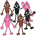 ArtCreativity Bendable Poo Figures (Set of 12), Bendable Toys for Kids, Emoticon Party Favors for Boys & Girls, Stress Relief Fidget Toys for Kids and Adults, Goody Bag Stuffers, and Pinata Fillers