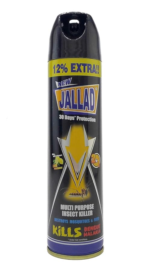 JALLAD SPRAY Multi Purpose Insect Killer Destroys Mosquitoes and Flies Super Power Formula Pest Control - Black (224 ml)