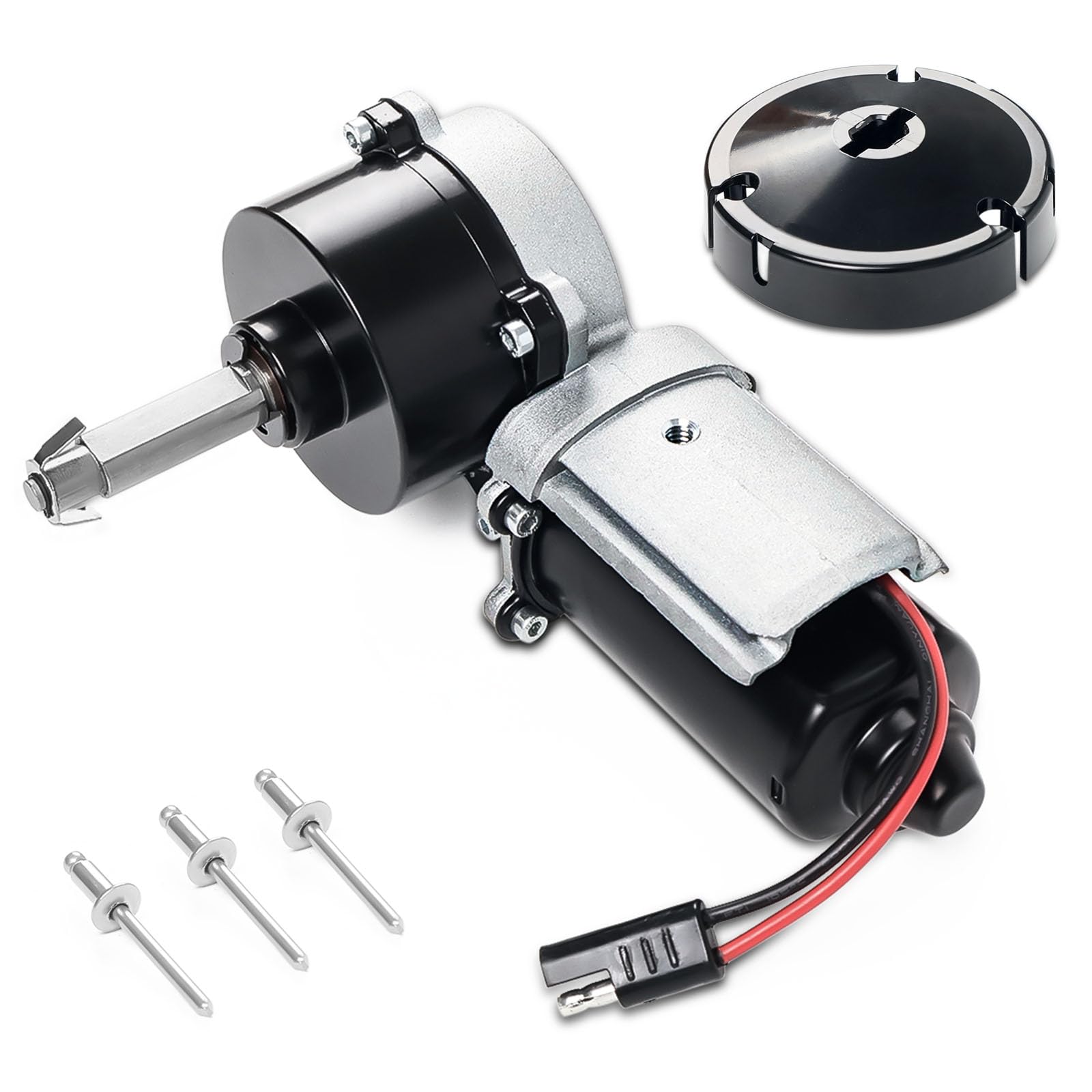 Photo 1 of 3317084.000U RV Awning Motor Drive Repair Kit Assembly Fit for Dometic 9200 Series Power Awnings, Replace# 3316605.001, 3316605.017, Black