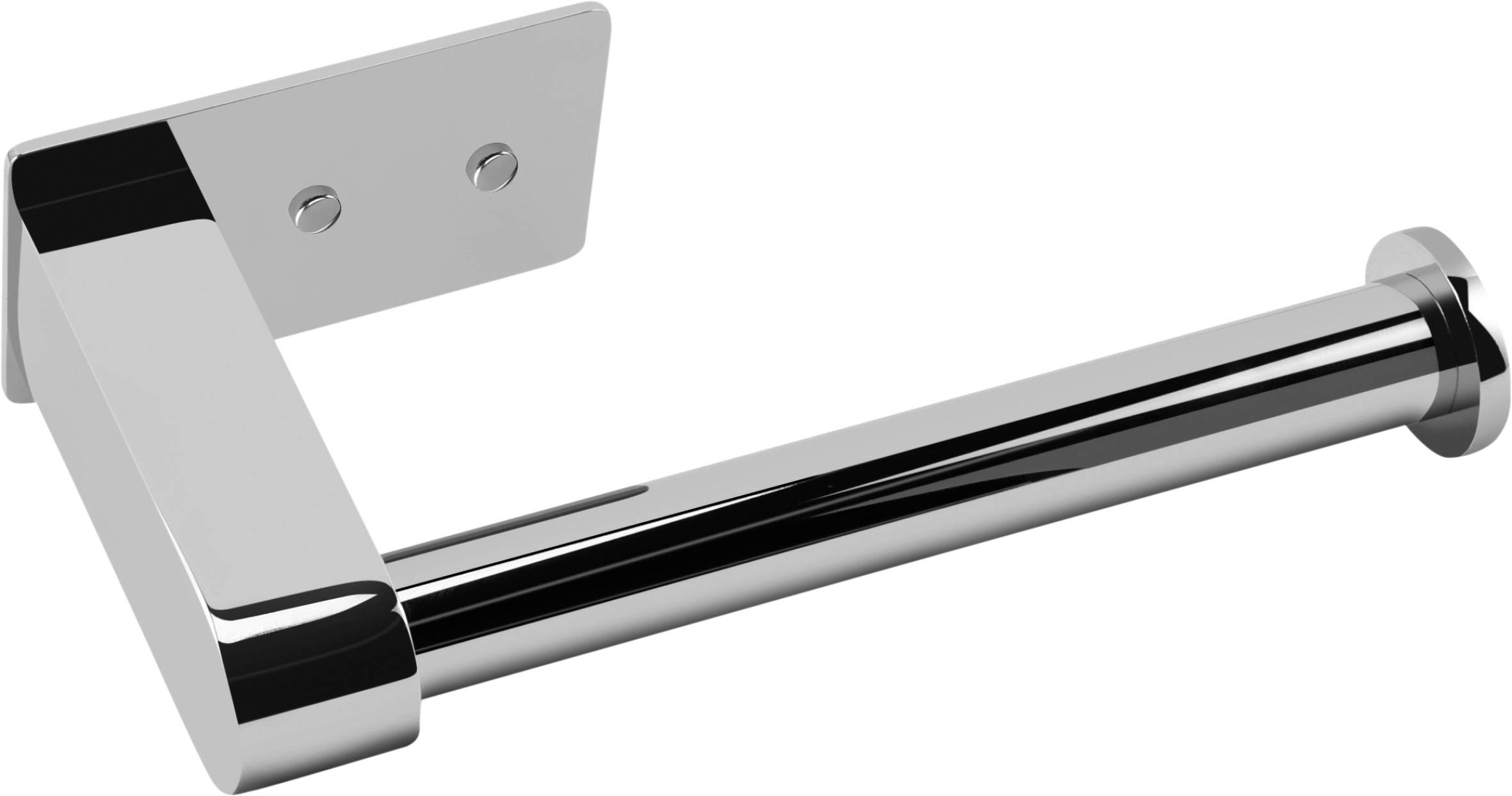 Cornat Toilet Paper Holder - 2 Mounting Options (Adhesive & Drilling) - Open Design - Chrome Plated Steel