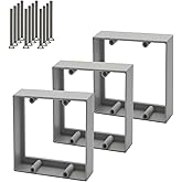 XGGYA 3/4” Double Gang Receptacle Outlet Box Extender,Gray Electrical Outlet Extender for Electrical Outlet Box,A Great Helper for Outlet Box Adjustments,3Pack