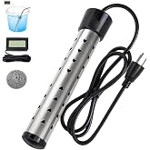 Immersion Water Heater,Anti-scalding Bucket Heater with Stainless Steel Guard Heat 5 Gallons of Water in Minutes,Electric Pool Water Heater for Above Ground Pool Bathtub,Camping
