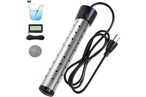 EAAKKOOM Immersion Water Heater,Anti-scalding Bucket Heater with Stainless Steel Guard Heat 5 Gallons of Water in Minutes,Electric Pool Water Heater for Above Ground Pool Bathtub,Camping