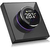 Smart Thermostat for Home, APP Programmable WiFi Thermostat, Temp Voice Controller, Work with Tuya App for Assistant, 1.32in TFT Screen, Knob Control,2 Way Rotating