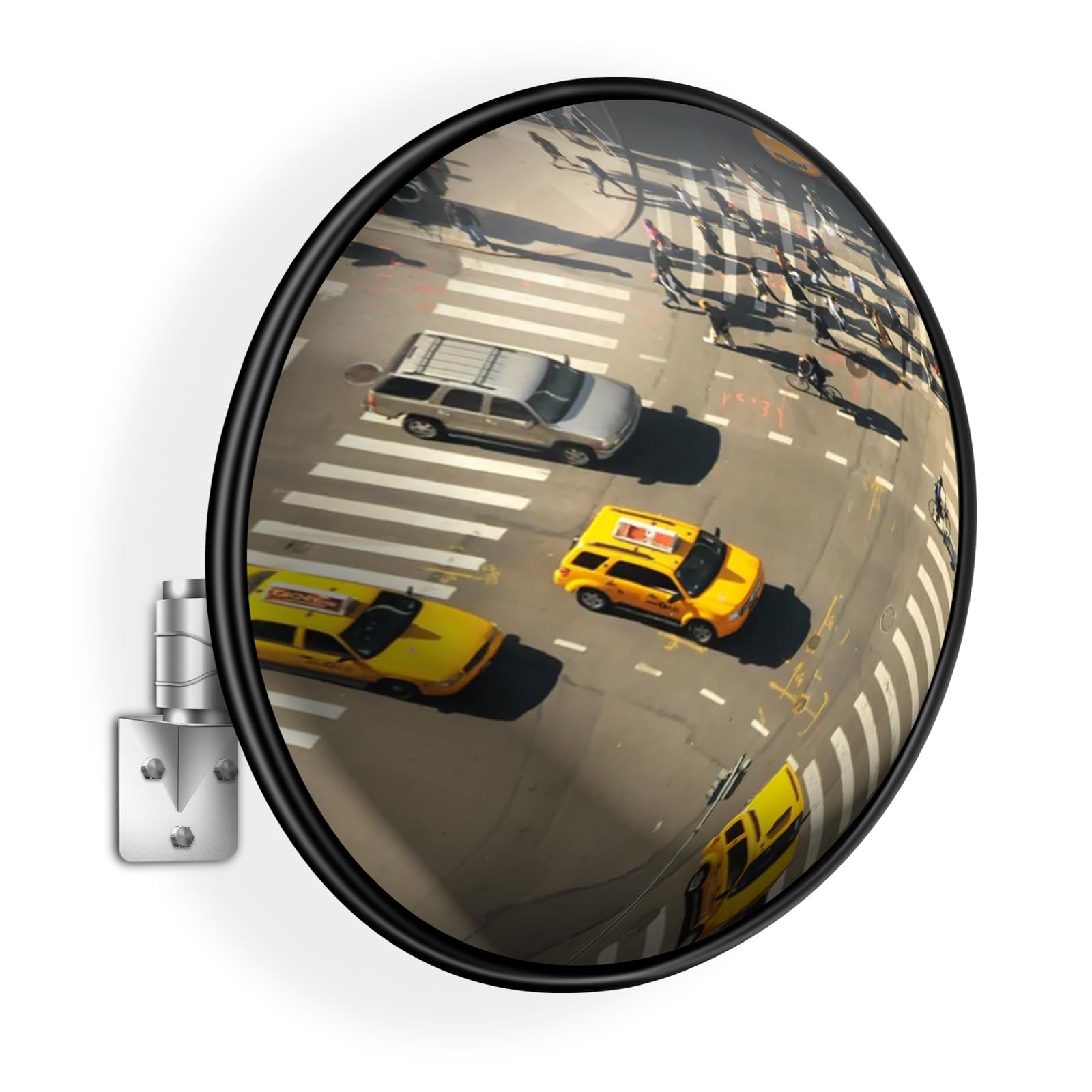 Photo 1 of Convex Traffic Mirror - 32'' Outdoor and Indoor Driveway & Security Parabolic Safety Mirror, Acrylic Convex Mirrors for Garage, Retail Stores, Warehouses, Office and High-Traffic Areas