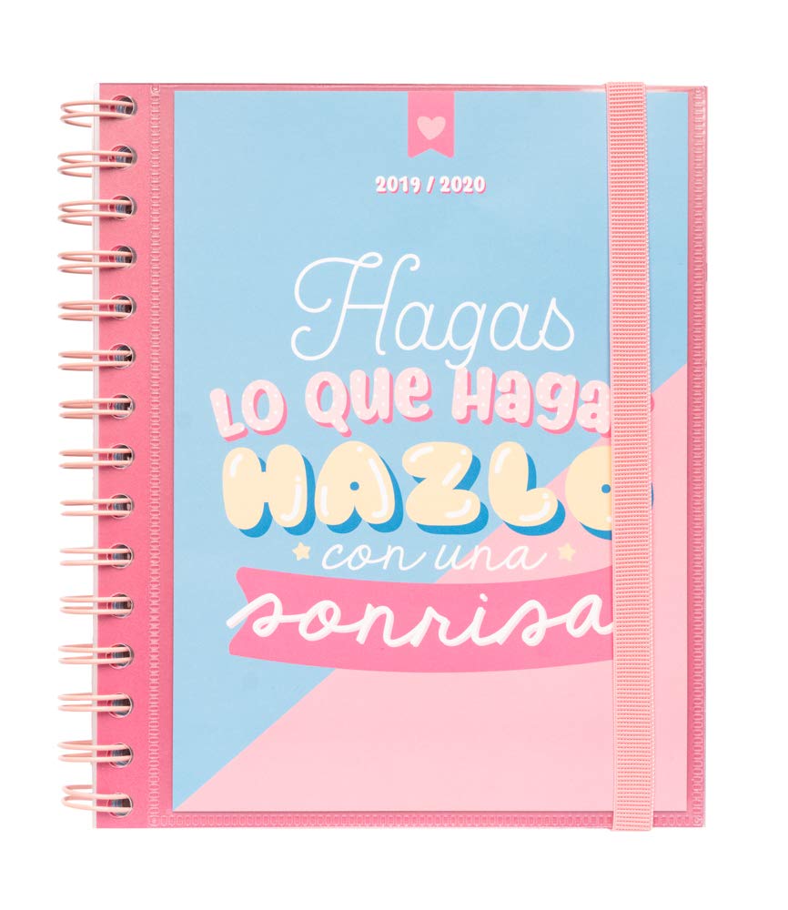 Carouge 2019-2020 Academic Diary, Organiser, Calendar, Agenda. Week to View Twin Wire Spiral Binding Mid Year Student Daily Planner. Runs from September 2019 Until June 2020-10 Months.