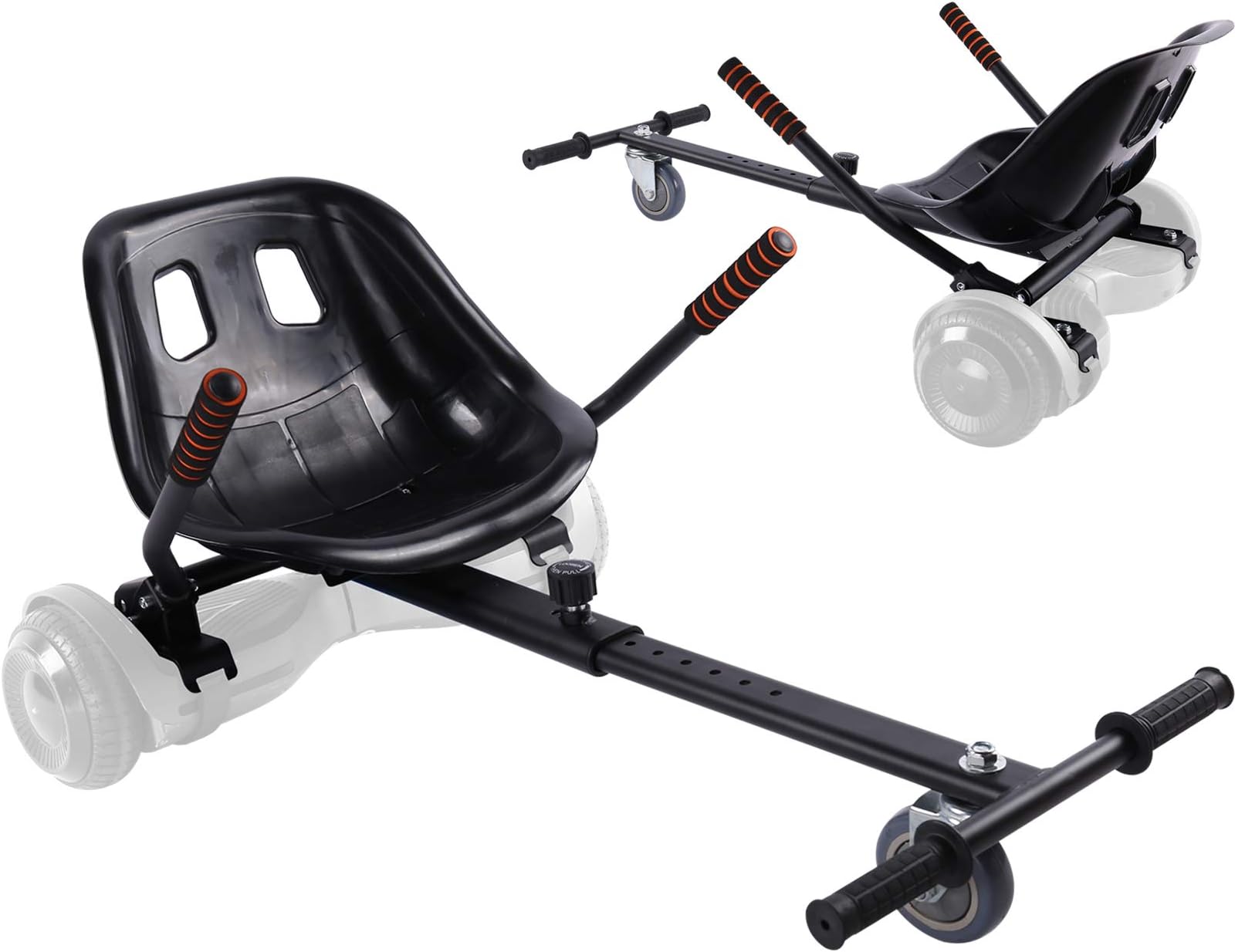 Hoverboard Seat Attachment, Go Kart, Hoverboard Go Cart Accessories, Heavy Duty Frame, Fun for Kids Fits 6.5"/8"/10", Go Kart Conversion Kit For Hoverboard