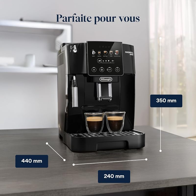 Magnifica Start - Machine à Café Automatique 4 Boissons Noir