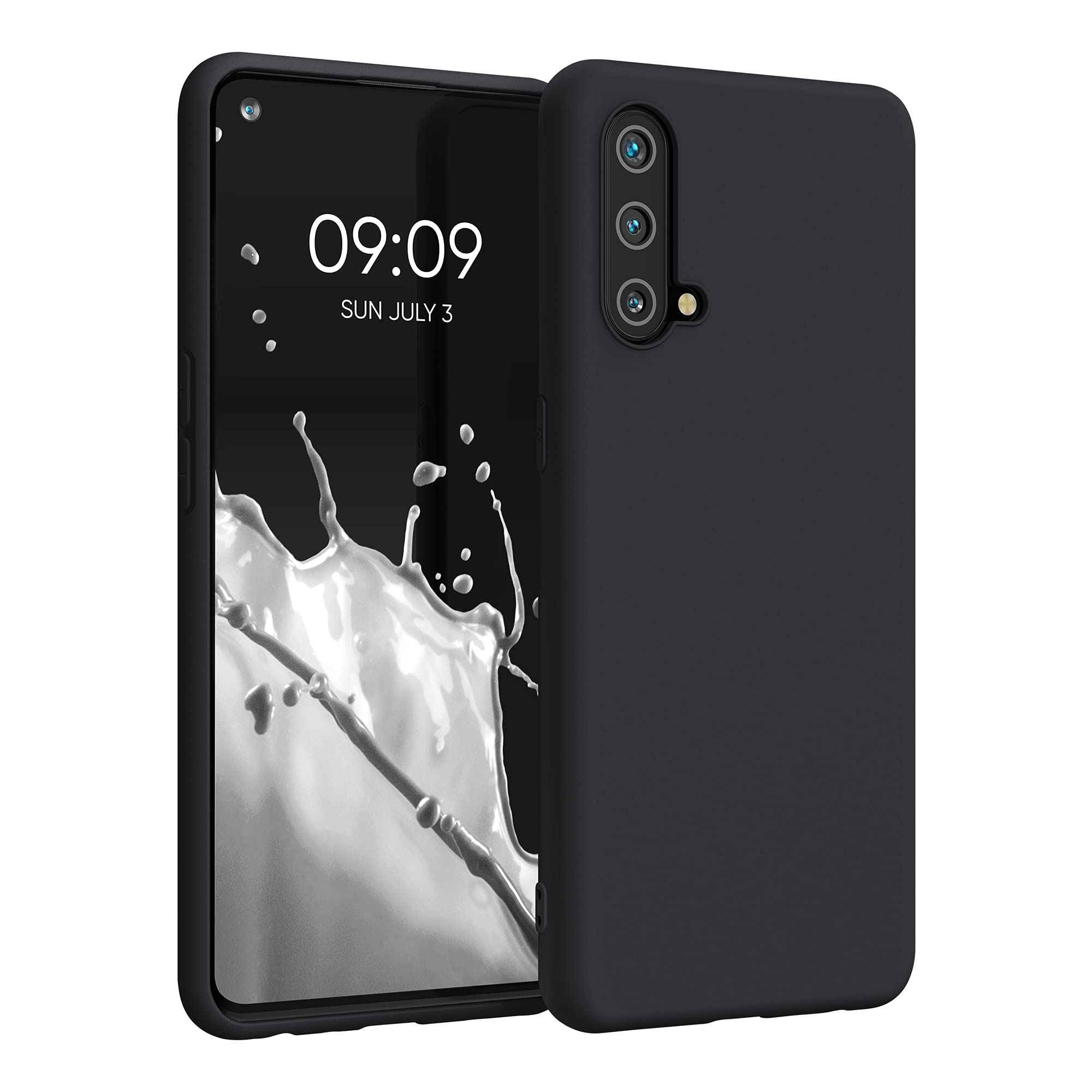 kwmobile Case for OnePlus Nord CE 5G Case - Soft Cover - Shockproof TPU Material - Wireless Charging - Black Matte