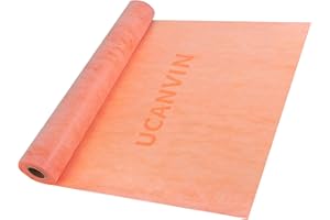 UCANVIN 216 SQ FT Waterproofing Membrane for Bathroom Shower, 27.6Mils Thick, 3.3ft x 65.6 ft Waterproof Band Under Ceramics, Natural Stone Tiles and LVT for Tiles, Shower Walls, Bathroom Floors