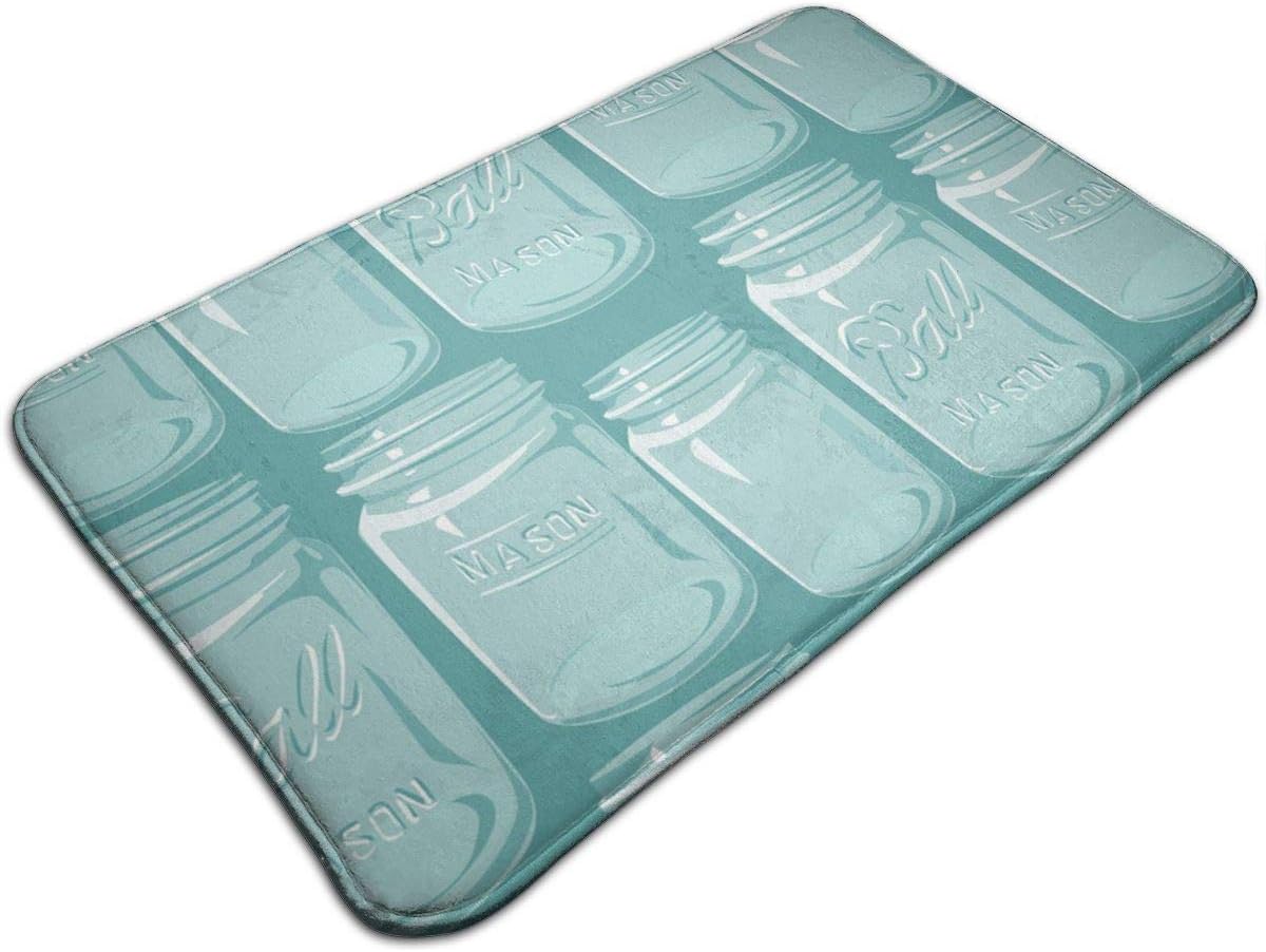 WOWINNER Mason Jars Non Slip Floor Mat Super Soft Floor Mat Machine Washable Bath Rug Super Absorbent Thick and Durable Bath Rugs 19.7 X 31.5 Inches