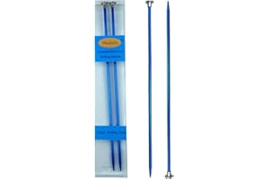 Weabetfu Aluminum Metal Knitting Needle,Colored Straight Single Pointed,10-inch Length for Handmade DIY Knitting,Size US 5(3.75mm)