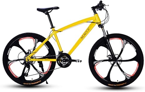 Amazon Co Jp マウンテンバイク26インチワンピースホイール高炭素鋼アウトロード自転車可変速サスペンション自転車 ホーム キッチン