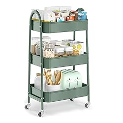EAGMAK 3 Tier Utility Rolling Cart, Metal Storage