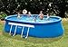 Intex 18ft X 10ft X 42in Oval Frame Pool Set with Filter Pump, Ladder, Ground Cloth & Pool Cover