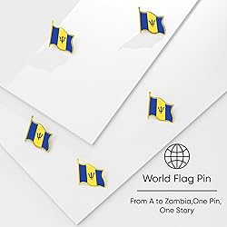 Barbados Flag Lapel Pin - Enamel Metal National