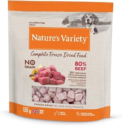 Nature's Variety Complete Freezed Dried Beef Dog Food Mini Small 120 g