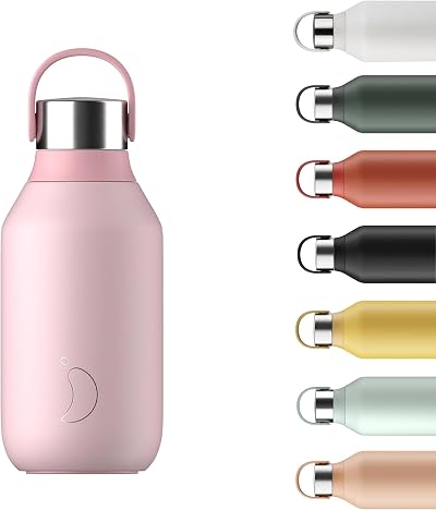 Chilly's Series 2 Water Bottle 350ml Blush Pink BPA-Free Stainless Steel