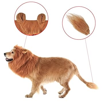 Airtana Dog Lion Mane With Tail Make Your Dog Lion King