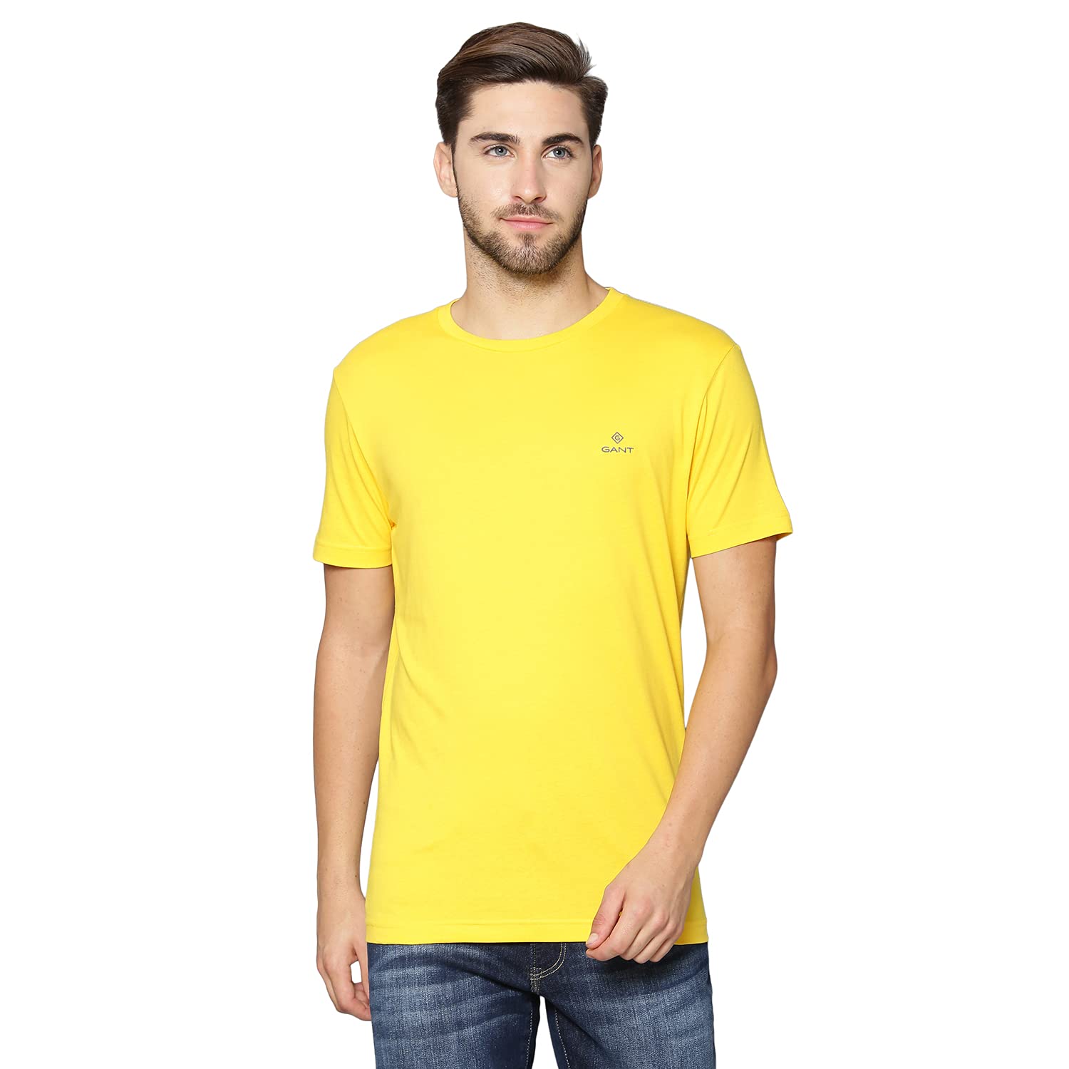 Buy GANT Mens Yellow Crew Neck GAS2053004728 at Amazon.in