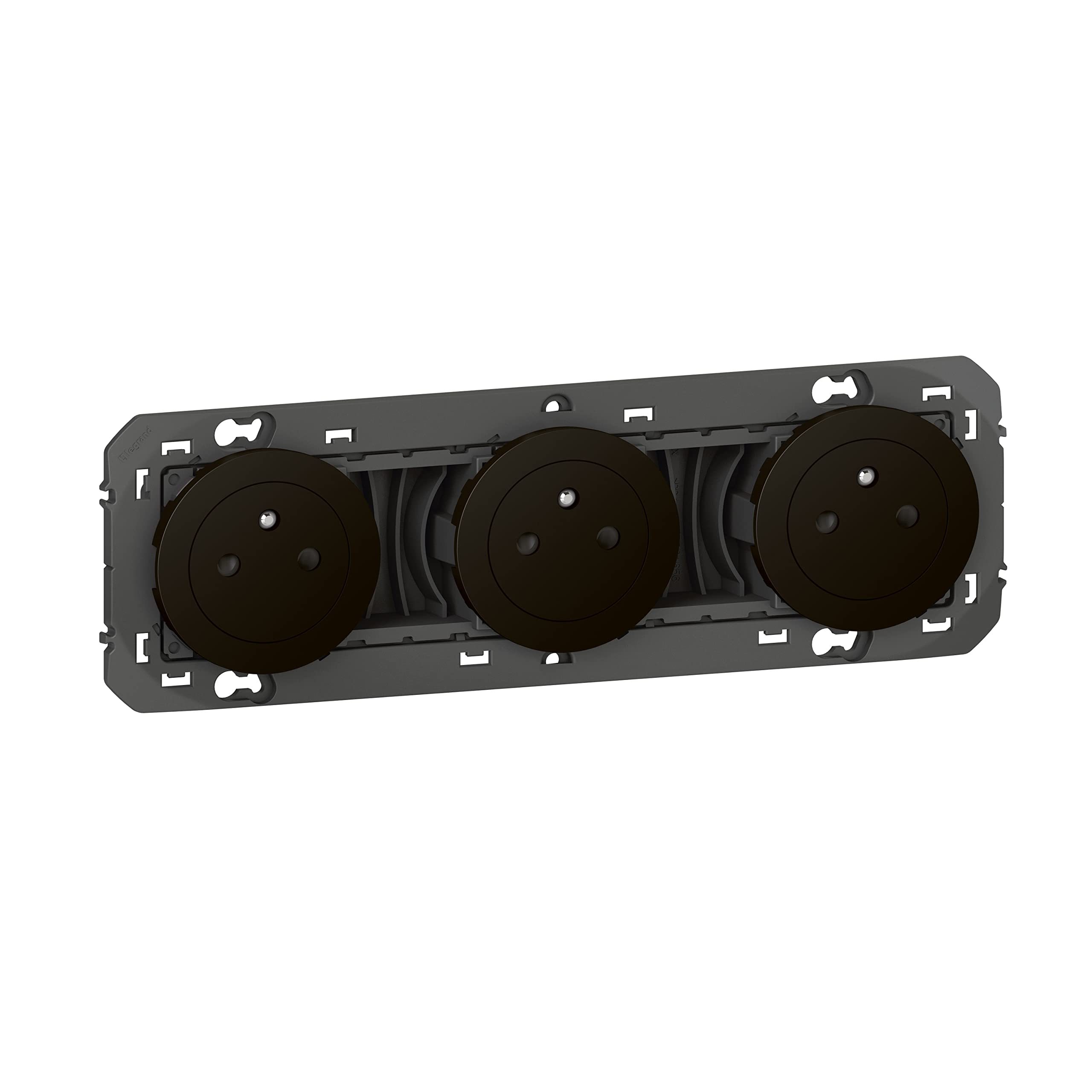 Legrand Surf Compo LEG95279 3X2P+T Triple Socket Dooxie 2P+T Surface 16A Pre-Wired Black Finish