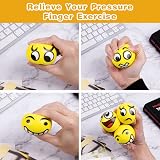 Ainiv 12PCS Funny Face Squeeze Stress Balls PU Large 6.3cm Hand Exercise Fidget view 3